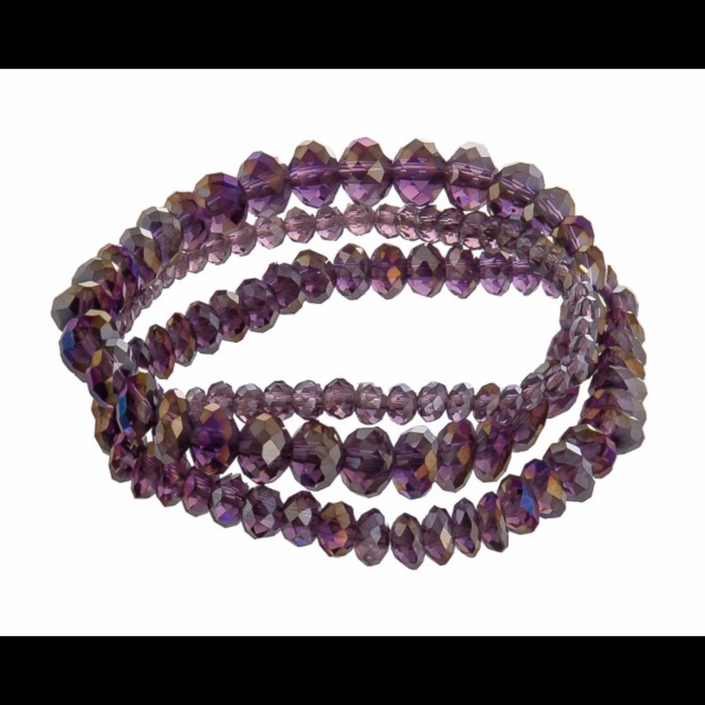 Purple Bracelet Stack